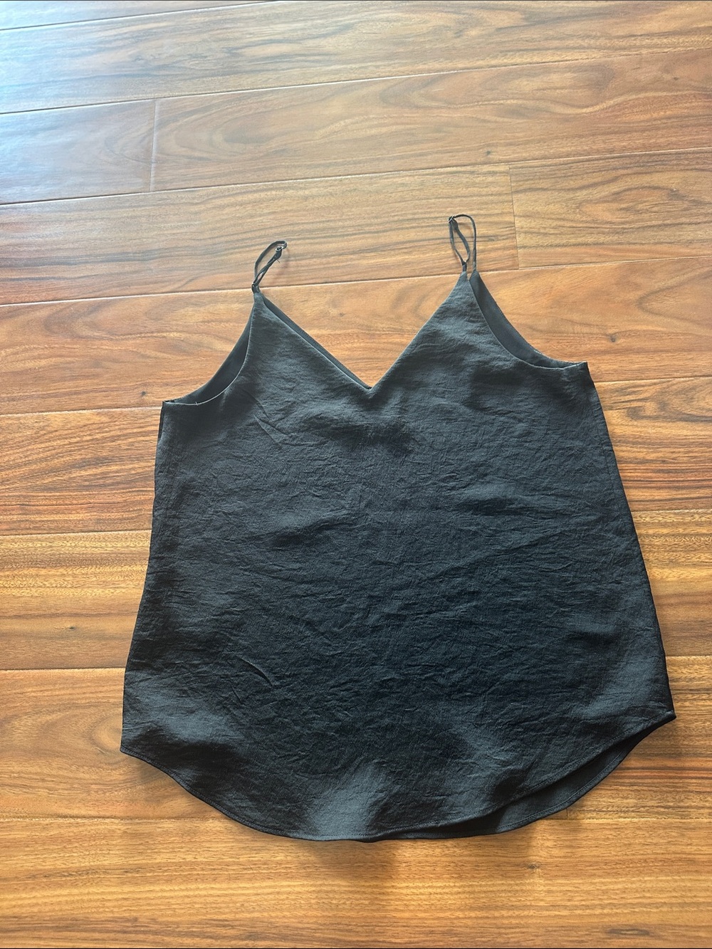 Black Express V-Neck Satin Cami Top